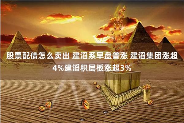   股票配债怎么卖出 建滔系早盘普涨 建滔集团涨超4%建滔积层板涨超3%