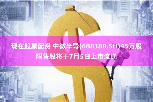   现在股票配资 中微半导(688380.SH)45万股限售股将于7月5日上市流通