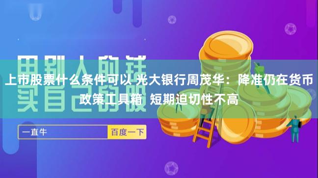   上市股票什么条件可以 光大银行周茂华：降准仍在货币政策工具箱  短期迫切性不高