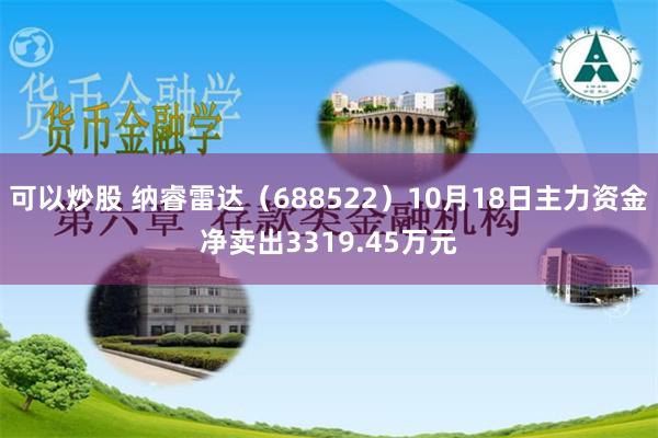   可以炒股 纳睿雷达（688522）10月18日主力资金净卖出3319.45万元
