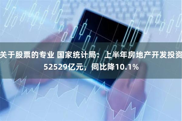   关于股票的专业 国家统计局：上半年房地产开发投资52529亿元，同比降10.1%